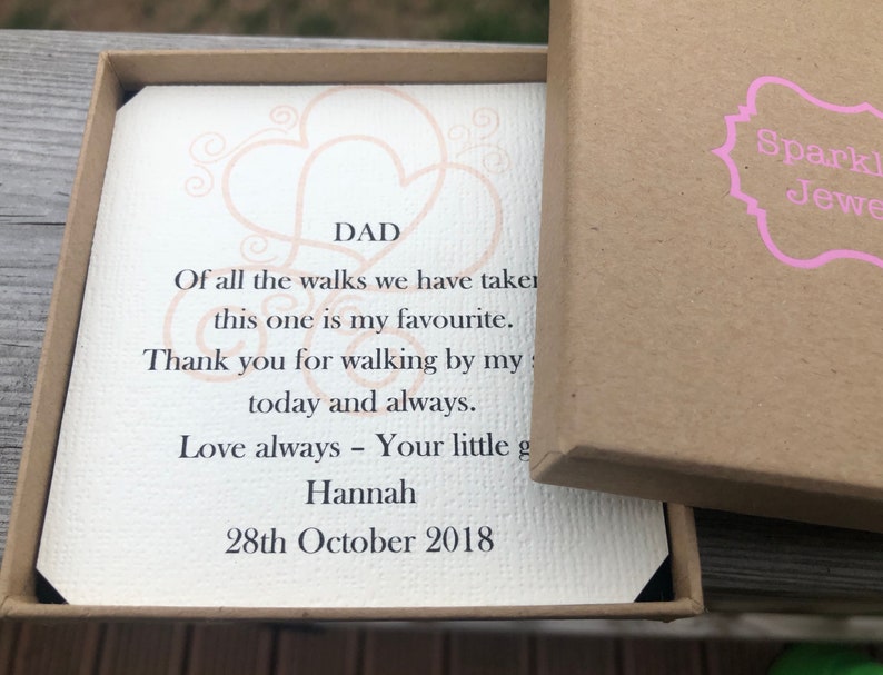 Father of the bride keyring and personalised gift box, Always your little Girl keyring, Father of the bride, Dad keyring image 6