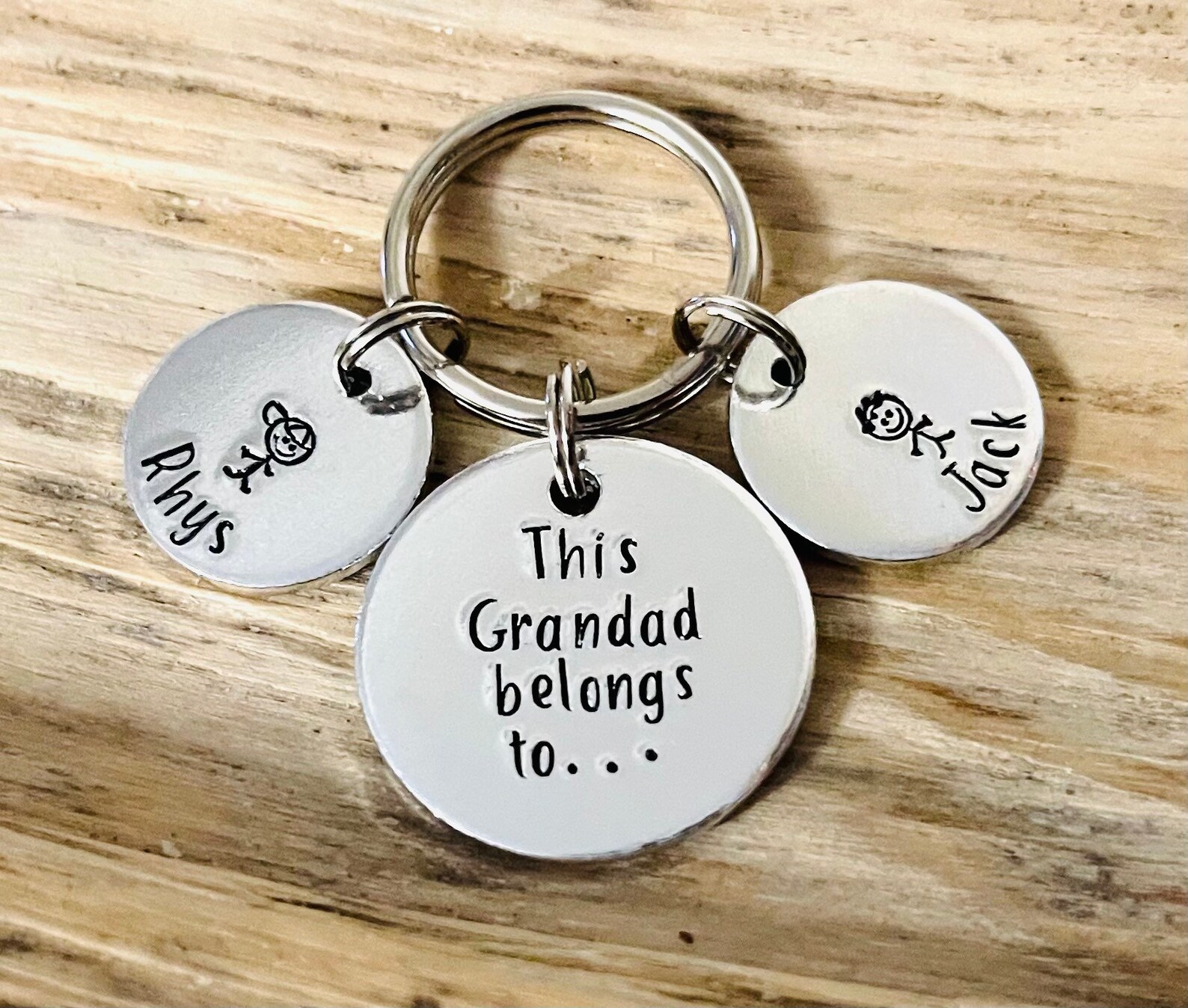 This Grandad Belongs To.. Personalised Keyring