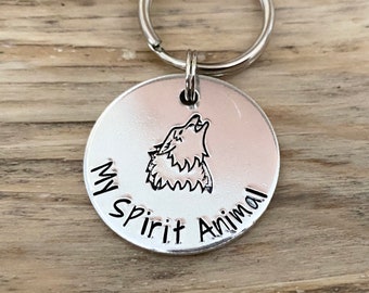 Wolf Keyring, Wolf Gift, Spirit Animal, Spirit Guide Keyring, Spirit Animal Gift, Wolves, Wolf Spirit Guide