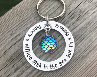 Mermaid keyring, mermaid keyring, mermaid gift, I'm a mermaid gift, gift for her, break up gift