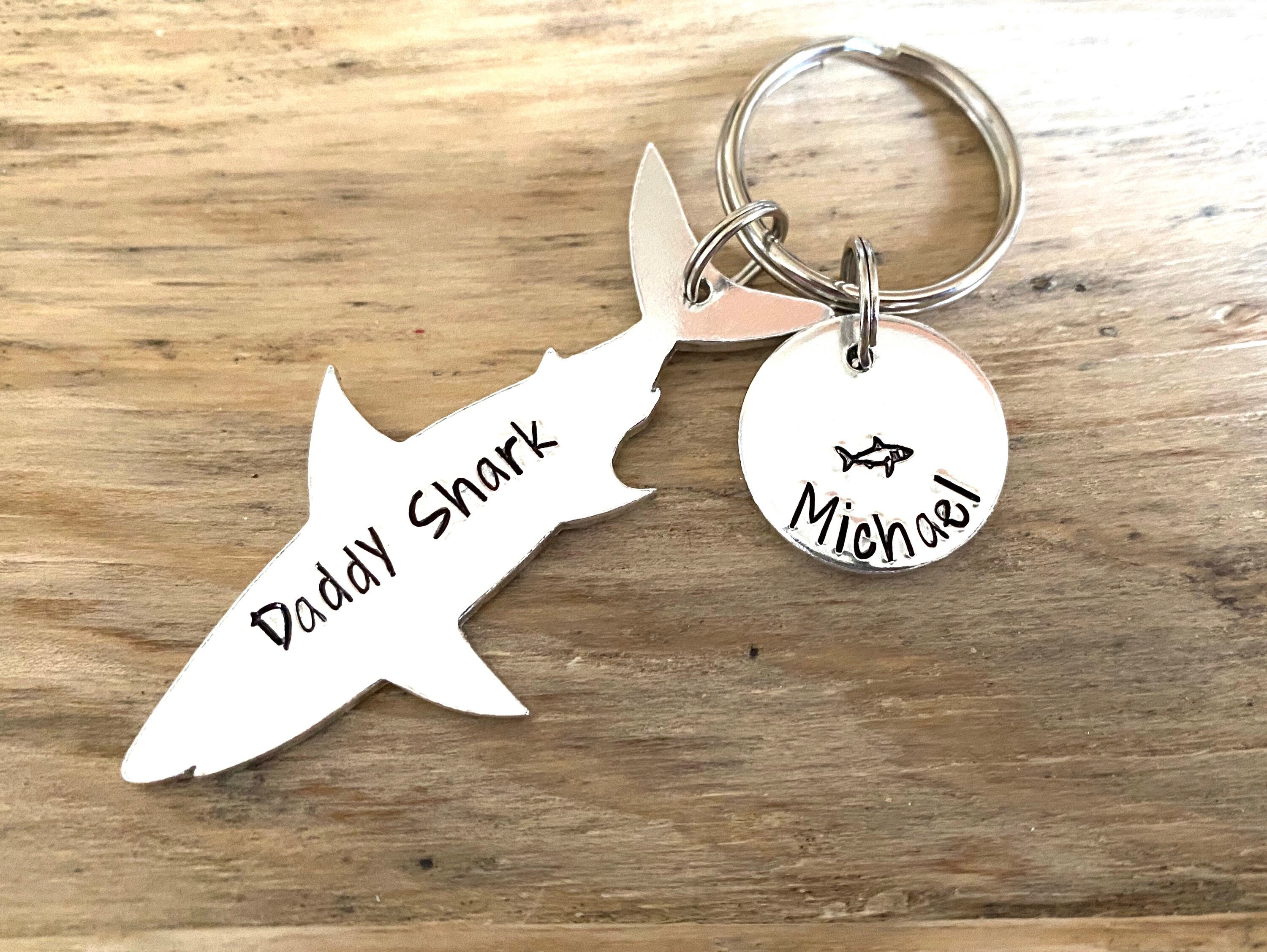 Daddy shark keychain clearance