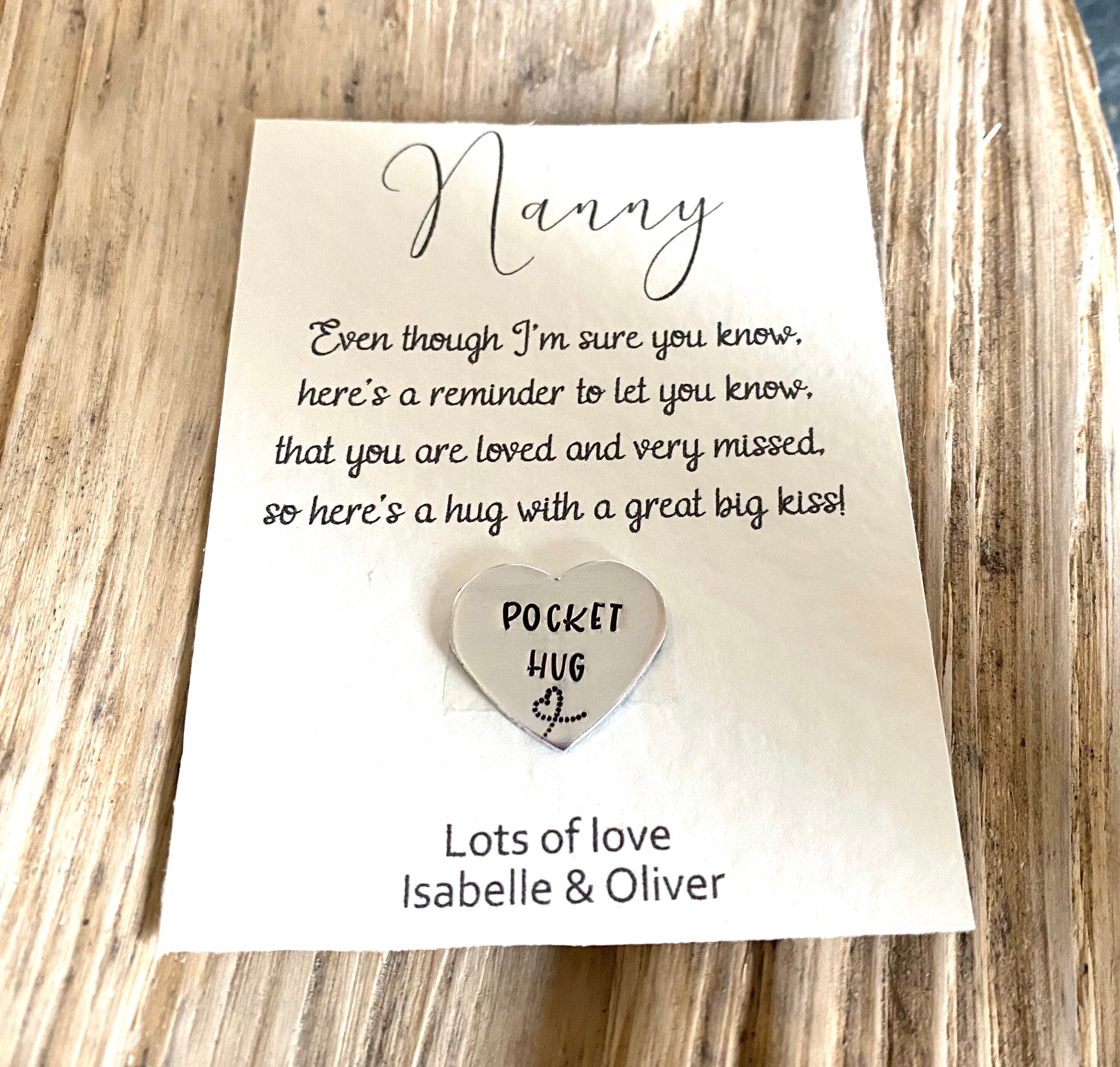 Pocket Hug Nanny Gift University Gift Hug Token Pocket Etsy UK
