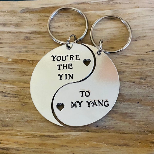 Yin Yang Keyrings, His n Hers Keyrings, Couple Keyrings, Friend Keyrings, Couple Gift, Yin Yang Gift, Valentines Gift