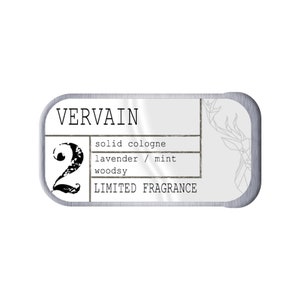VERVAIN All Natural Vegan Solid Cologne