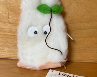 Vintage white chibi totoro coin purse