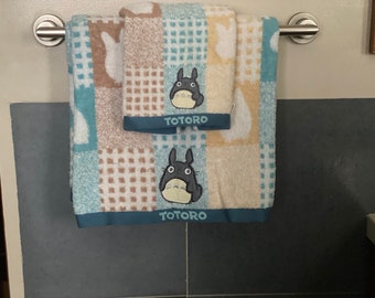Totoro Juego de toallas de baño grandes Vintage totoro bordado - tonari no totoro - Mi vecino totoro