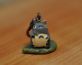 SÄLLSYNT! Min granne Totoro dragkedja berlock, Studio Ghibli dragkedja, o totoro, grå totoro handväska berlock, mobiltelefon berlock