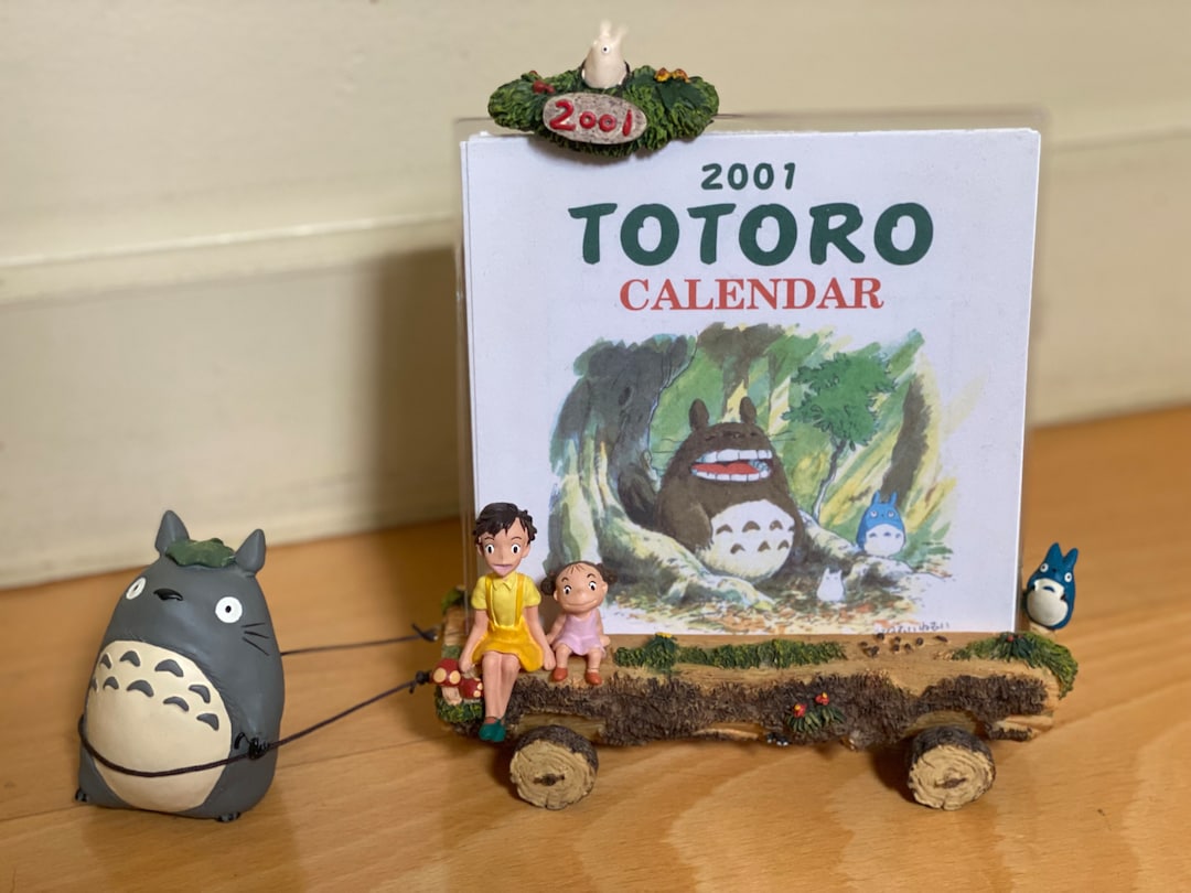 Vintage My Neighbor Totoro Calendar Photo Frame Studio Ghibli, Tonari