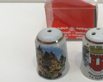 Gift of Love - Handmade Porcelain Salt and Pepper Shakers of Rothenburg o.d. Tauber