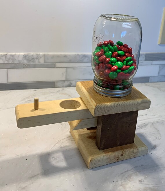 Wooden Ball Canning Jar Candy or Nut Dispenser Candy Not Etsy
