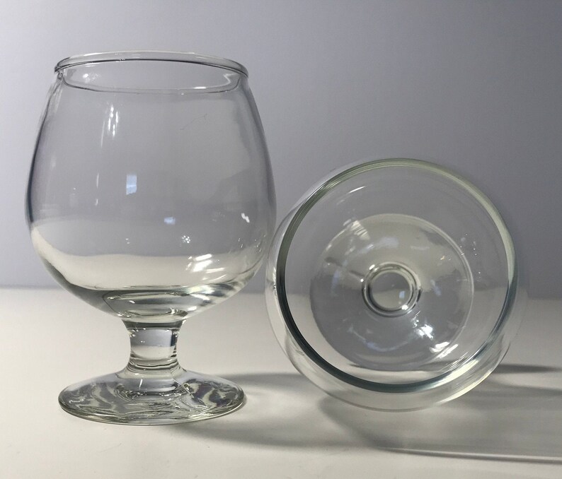 Set of Two Vintage Pedestal Snifter Glasses. Pedestal Whiskey Etsy