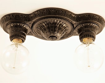 Beautiful Hand-Cast Reproduction Light Fixture 'Flora' by Character Projects, made in Los Angeles