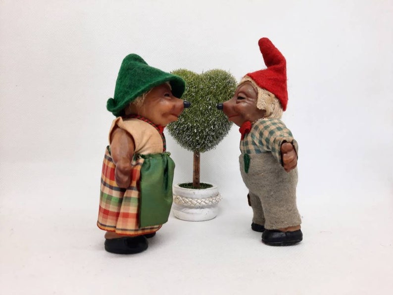 Vintage 1950's German Hedgehogs Dolls Etsy