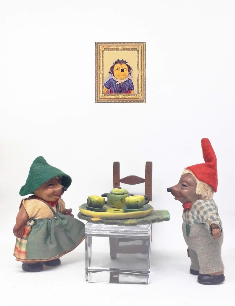 Vintage 1950's German Hedgehogs Dolls Etsy