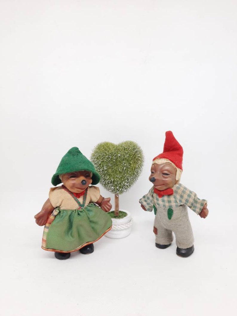 Vintage 1950's German Hedgehogs Dolls Etsy