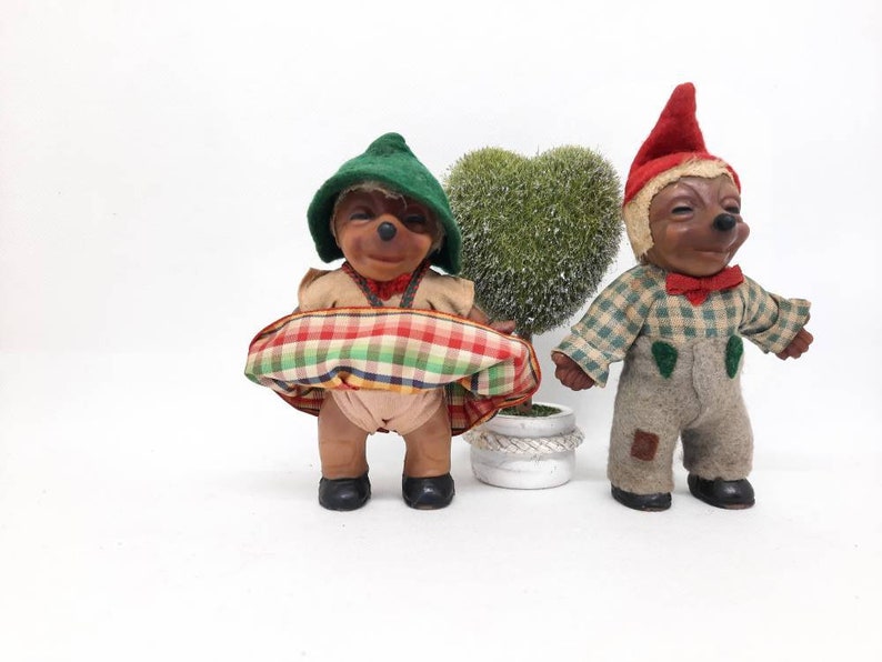 Vintage 1950's German Hedgehogs Dolls Etsy
