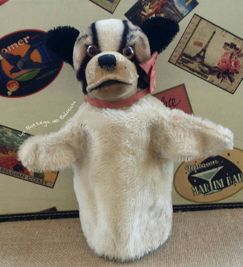 Vintage Steiff bulldog hand puppet | Etsy