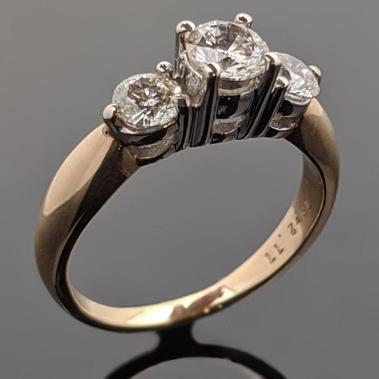 Vintage 14 Karat Yellow Gold Diamond Ring Etsy UK