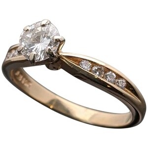 Vintage 14 Karat Yellow Gold Diamonds Ring