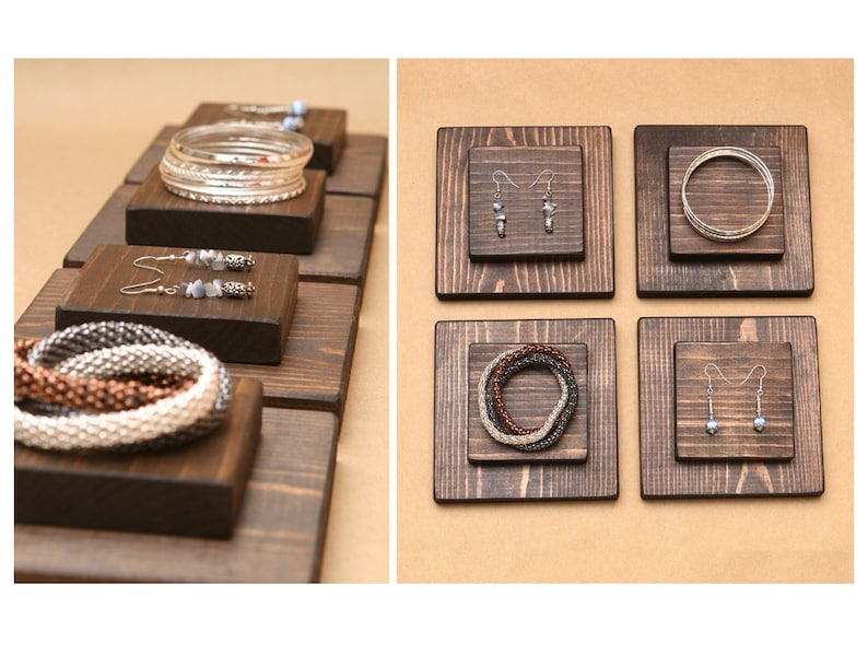 Wooden Jewelry Display Riser For Ring Earring Bracelet / R004 Etsy