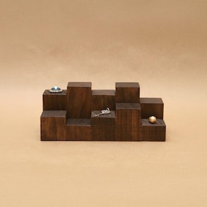 Solid Wood Jewelry Display Riser Set Ring, Cufflink, & Figurine Display R010