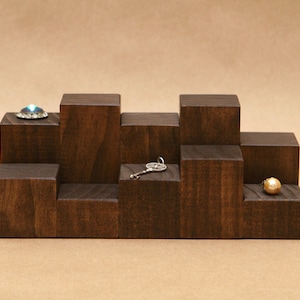 Ring Display Riser / Mini Wooden Riser / Figurine Display / Solid Wood Jewelry Display / Cuff Link Display / Tie Clip Display / R010 image 1