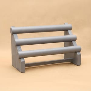 Collapsible 3-Bar Solid Wood Bracelet Jewelry Display Rack / 3 Tier Wooden Bracelet Holder Craft Show Display, Trade Show, Boutique / BR002
