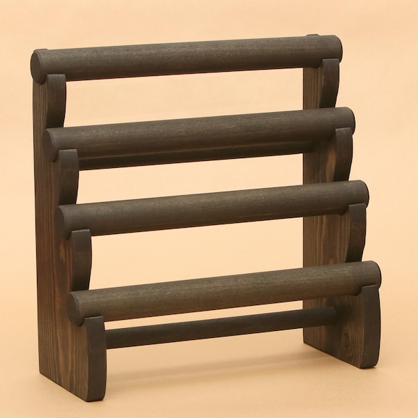 4-Tier Bracelet Display Stand: Solid Wood Jewelry Organizer BR001