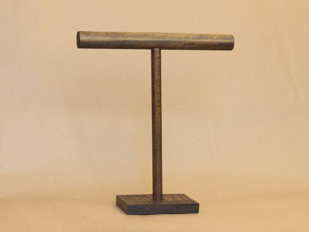 Necklace Display Stand / Vintage Necklace Stand / T Stand / Solid Wood T-Bar / Trade Show Display / Craft Show Display COLLAPSIBLE / TB012