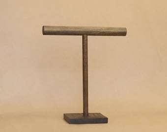 Handmade Wood Necklace Display T Stand: Collapsible T-Bar TB012