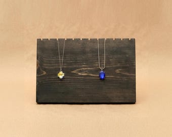 Handmade Wooden Necklace Display Board: Collapsible Jewelry Holder NB009