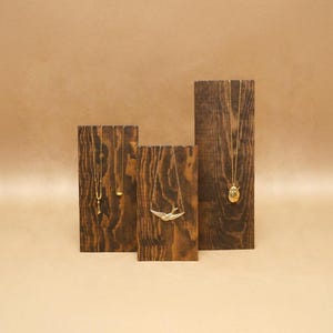 Solid Wood Necklace Display Board: 3-Piece Trade Show Set NB008