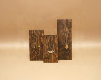Solid Wood Necklace Display Board: 3-Piece Trade Show Set NB008