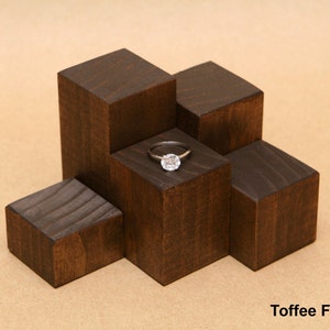 Ring Display Riser / Mini Wooden Riser / Figurine Display / Solid Wood Jewelry Display / Cuff Link Display / Tie Clip Display / R009