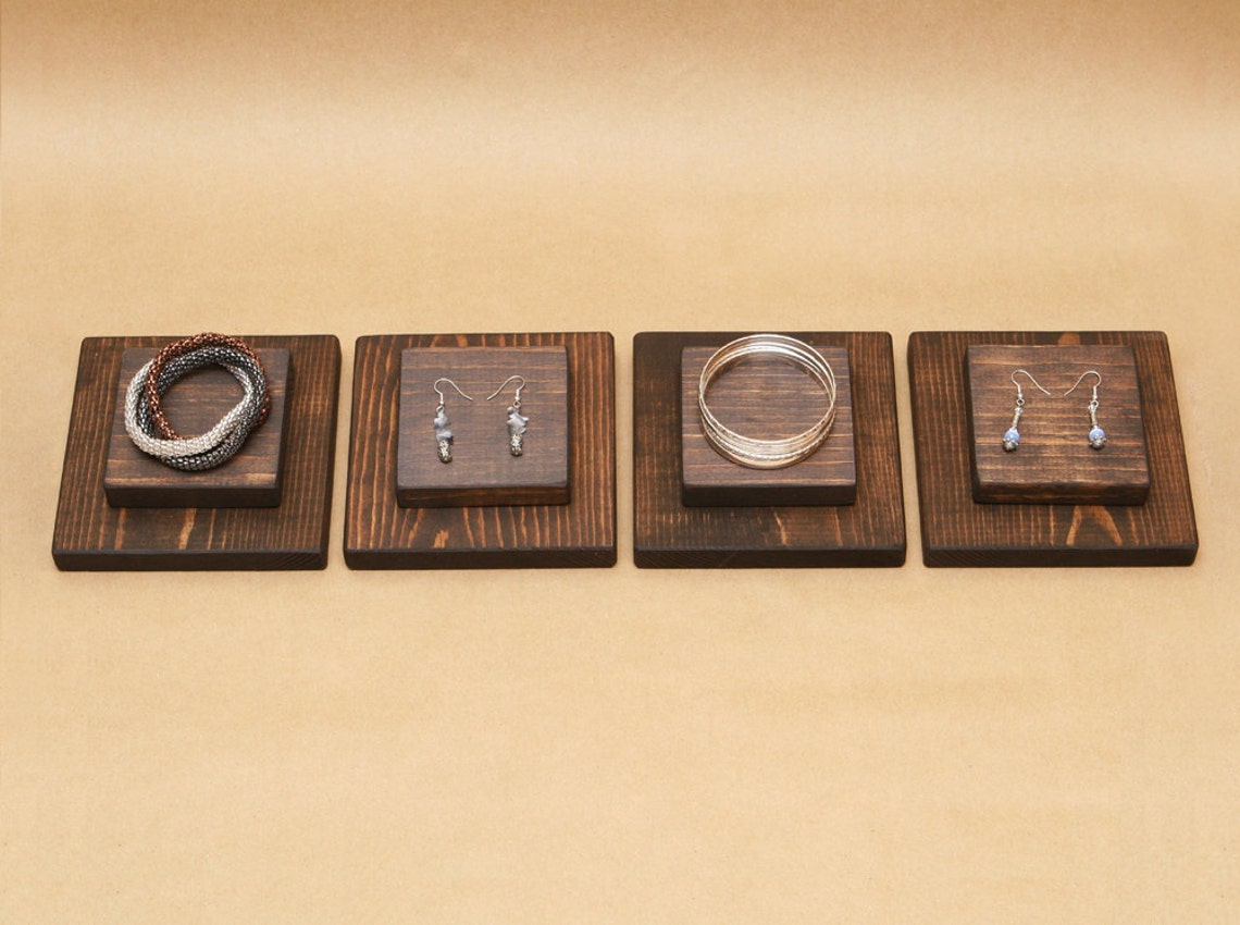 Wooden Jewelry Display Riser For Ring Earring Bracelet / R004 Etsy