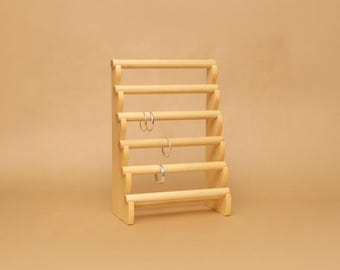 6-Tier Wood Bracelet Display Organizer Collapsible Jewelry Stand For Store and Trade Show BR017