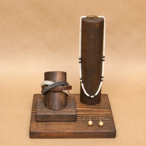 Wood Jewelry Display Set / Bracelet Display Stand / Necklace Display Stand / Earring Display / BR013