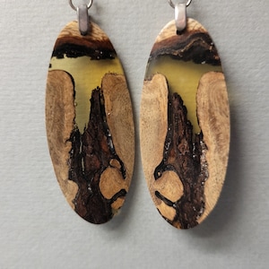 Unique Sindora Wood Earrings, Handmade ExoticWoodJewelryAnd ecofriendly Earthy Organic image 1