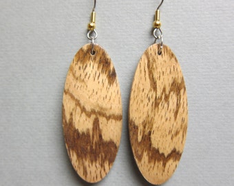 Unique Exotic Wood Earrings handcrafted drop dangle #ExoticwoodJewelryAnd ecofriendly organic