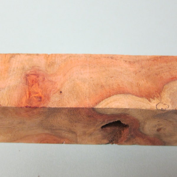 Rare Afzelia Burl Pen Blank Knife Scale Exotic Wood Supply  1.5 x 1.25 x 6.25  Woodcrafters Jewelry Supply