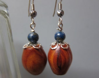 Wood Earrings walnut #ExoticwoodJewelryAnd handcrafted hypoallergenic @RTobaison