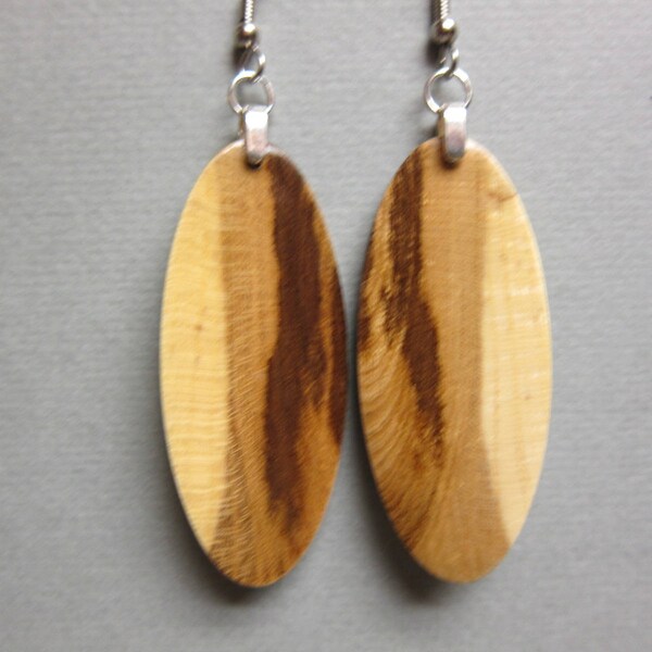 Golden Chain Tree Exotic Wood Earrings handcrafted ExoticwoodJewelryAnd Hypo allergenic ear wires