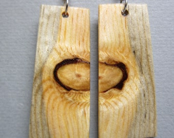 Glowing Pine Earrings  Exotic Woods by ExoticWoodJewelryAnd reclaimed ecofriendly