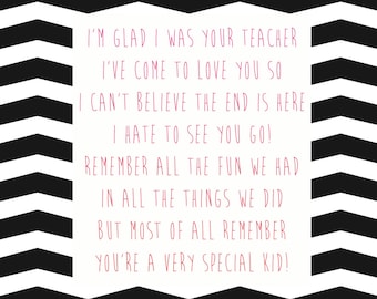 End of Year Poem for Students from Teacher