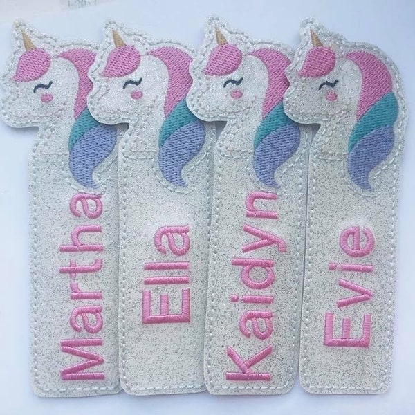 Personalised Unicorn Bookmark Girls Bookmark Any Name