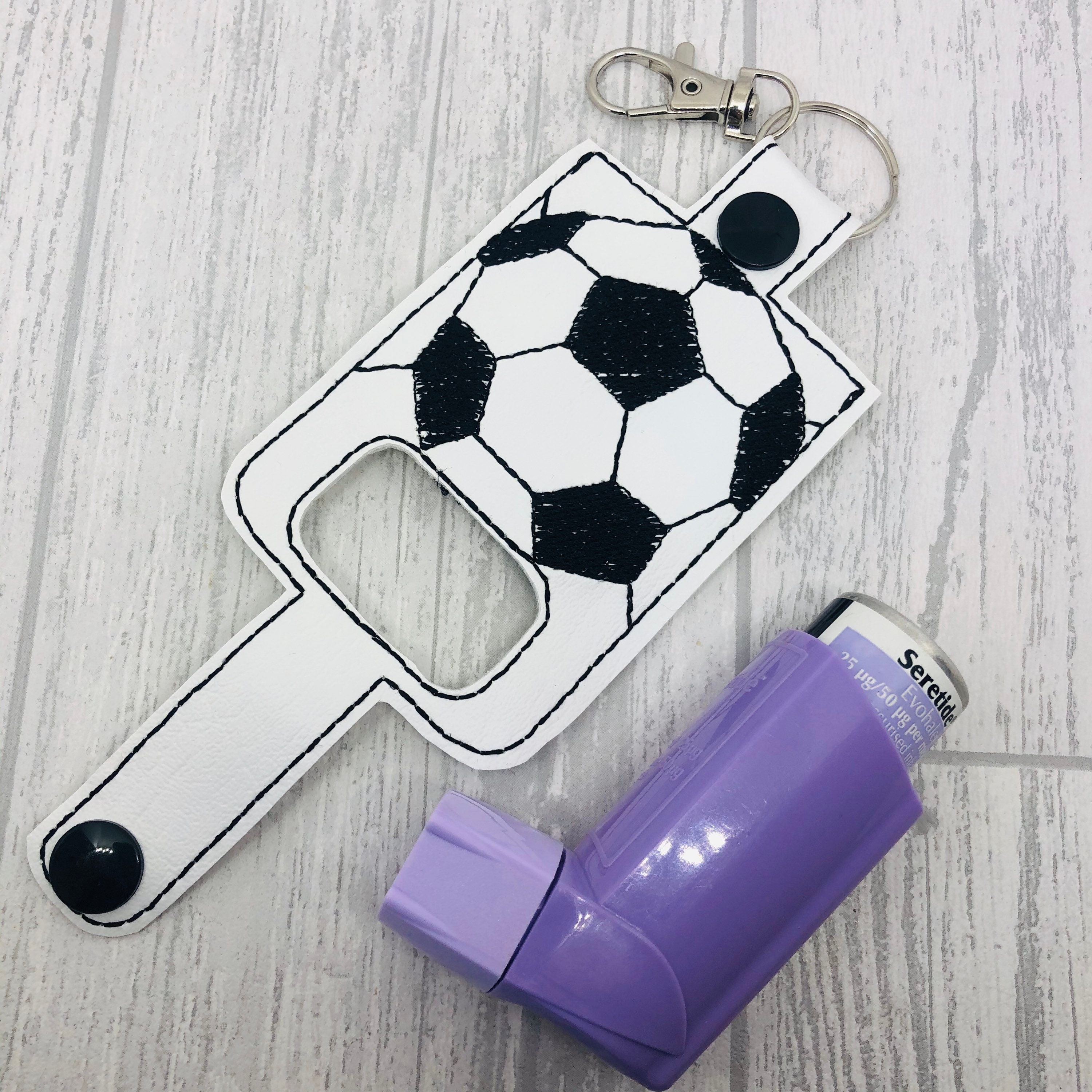 Footballer Using Inhaler Football Inhaler Holder Cover Inhaler Keyring - Etsy UK