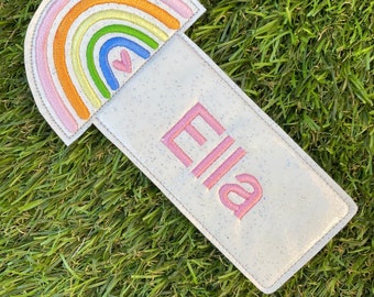 Personalised Rainbow Bookmark Girls Bookmark Any Name