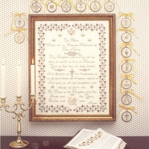 Lord&#39;s Prayer Sampler Leaflet for Counted Cross Stitch- #20L