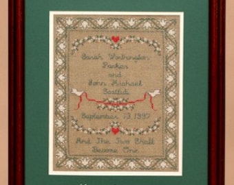 Victorian Wedding Sampler Leaflet for Counted Cross Stitch - #46L