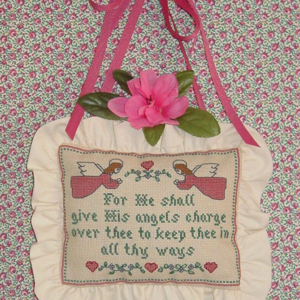 Angels Over Thee Pillow Kit for Counted Cross Stitch - #58K